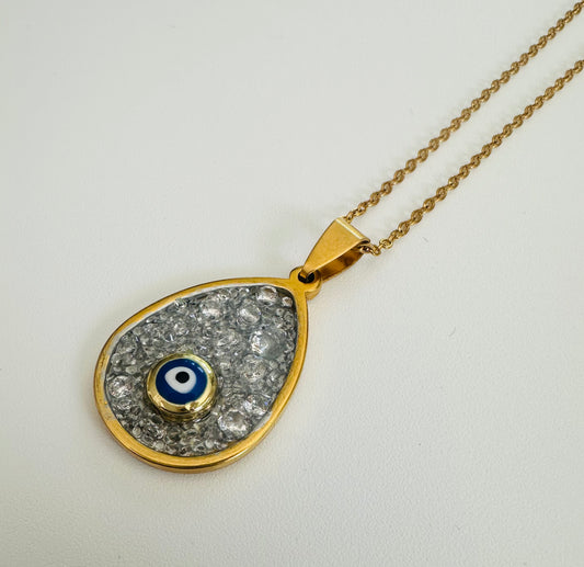 Semi Precious Stones Evil Eye Gold