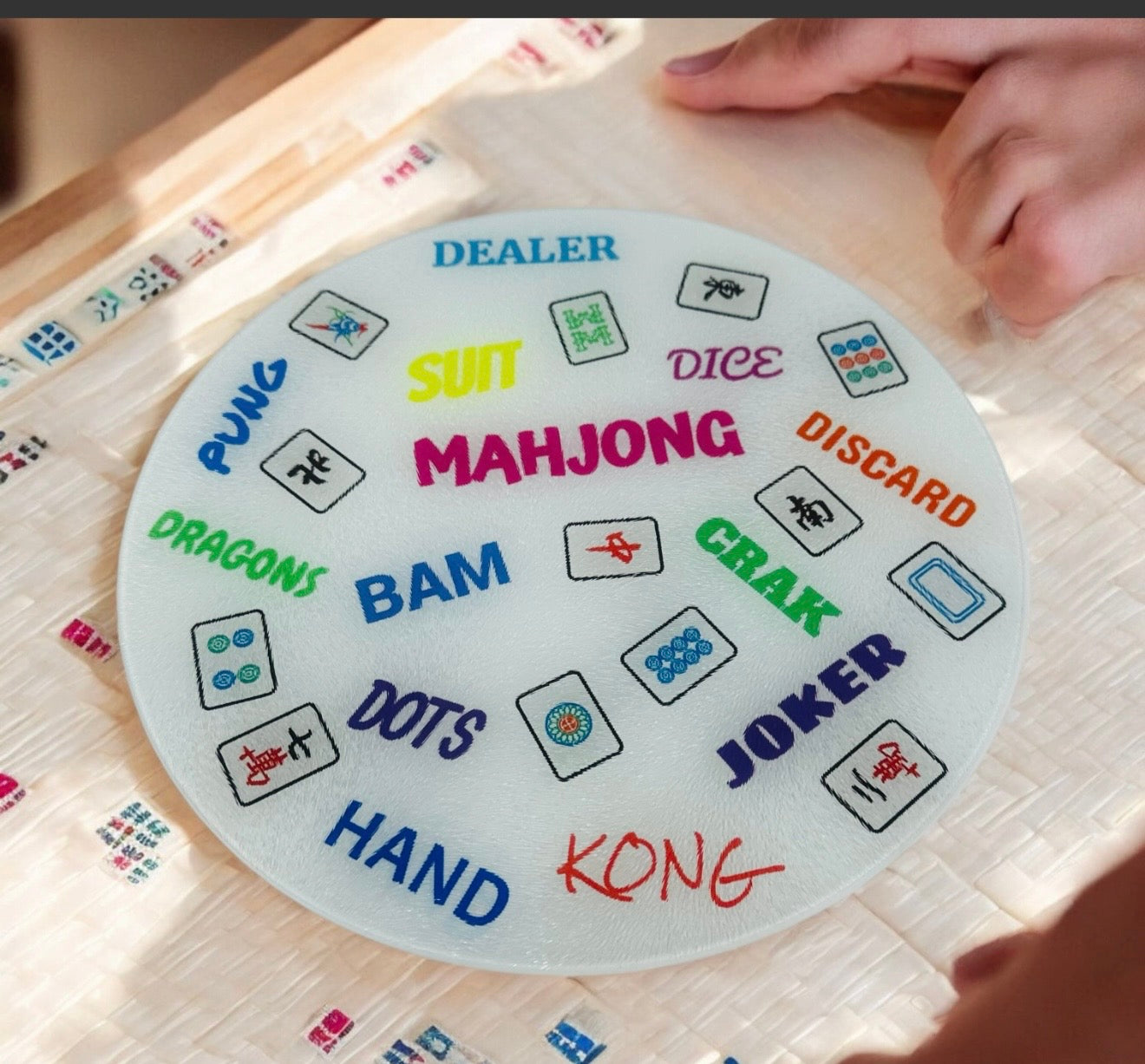 Mahjong Lover Cutting Board Serving Platter