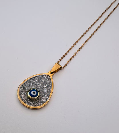 Semi Precious Stones Evil Eye Gold