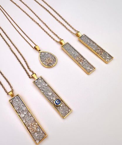Evil Eye Semi Precious Gold Necklace