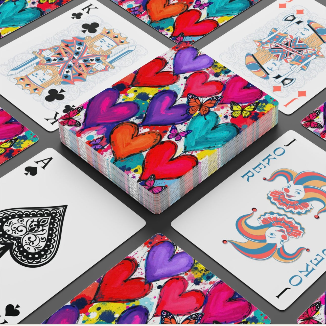 Hearts And Butterflies Deck Of Playing Cards
