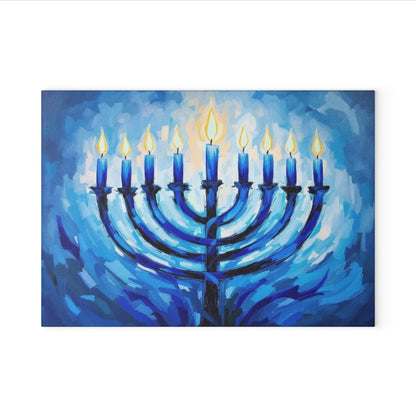 Menorah Shabbat Candle Board Cutting Board Serving Platter