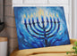 Menorah Shabbat Candle Board Cutting Board Serving Platter
