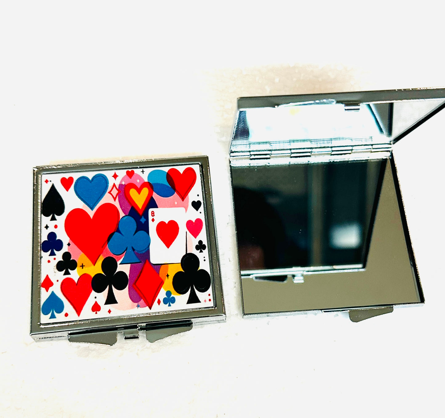 Card Symbols Canasta Compact Mirror