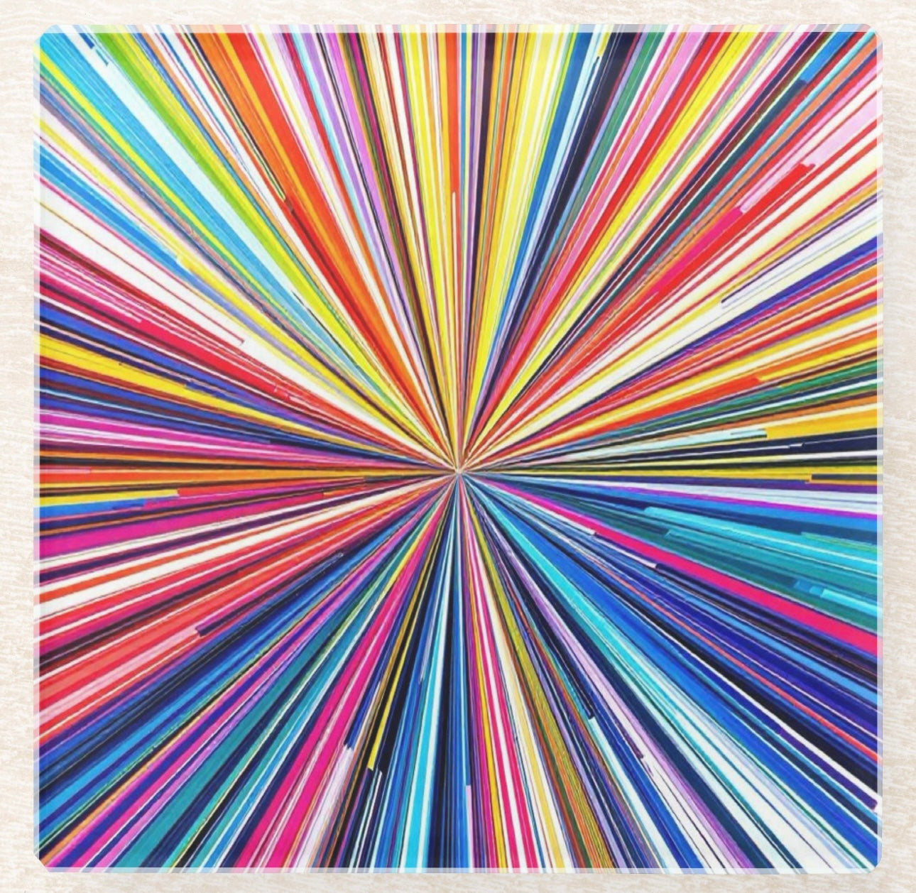 Abstract Color Burst Coaster Set