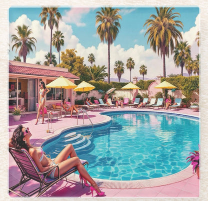 Retro Pool Coaster Set