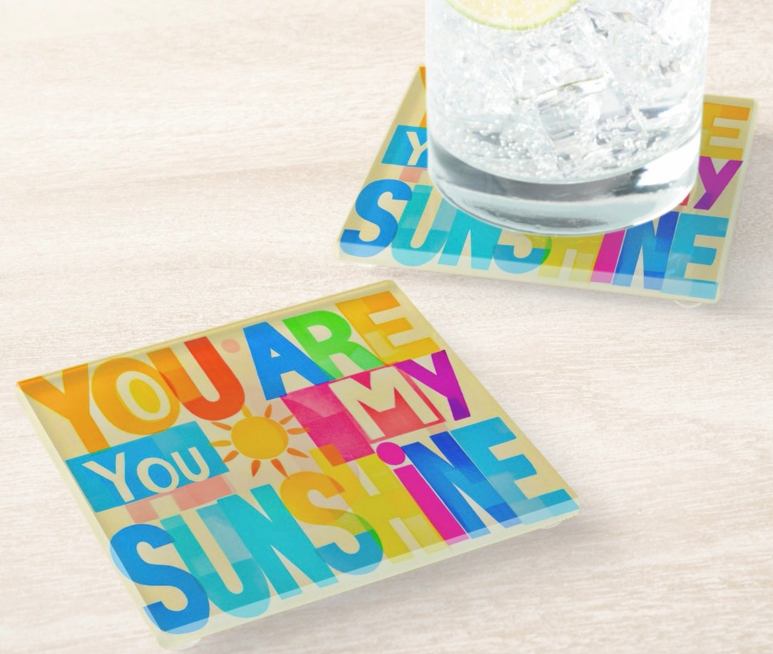 You Are My Sunshine Coaster set