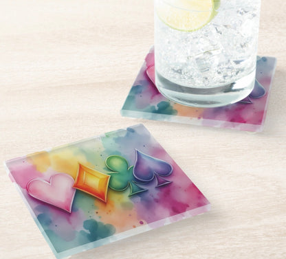 Card Symbols Canasta Coaster Set