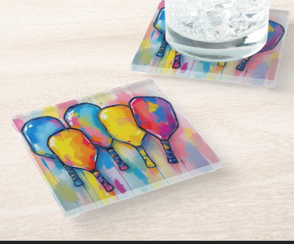 Pickleball Art Coaster Set