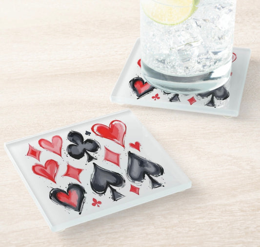 Playing Card Symbols Coaster Set