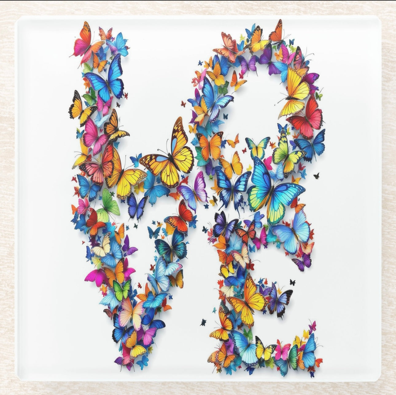LOVE Butterfly Coaster Set
