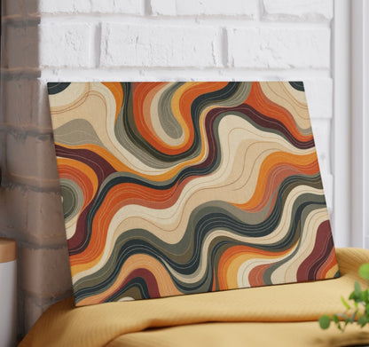 Mod Thanksgiving Fall Colors Glass Cutting Board