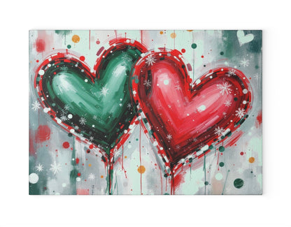 Christmas Hearts Cutting Board