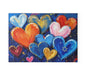 Star Of David Hearts Judaica Cutting Board