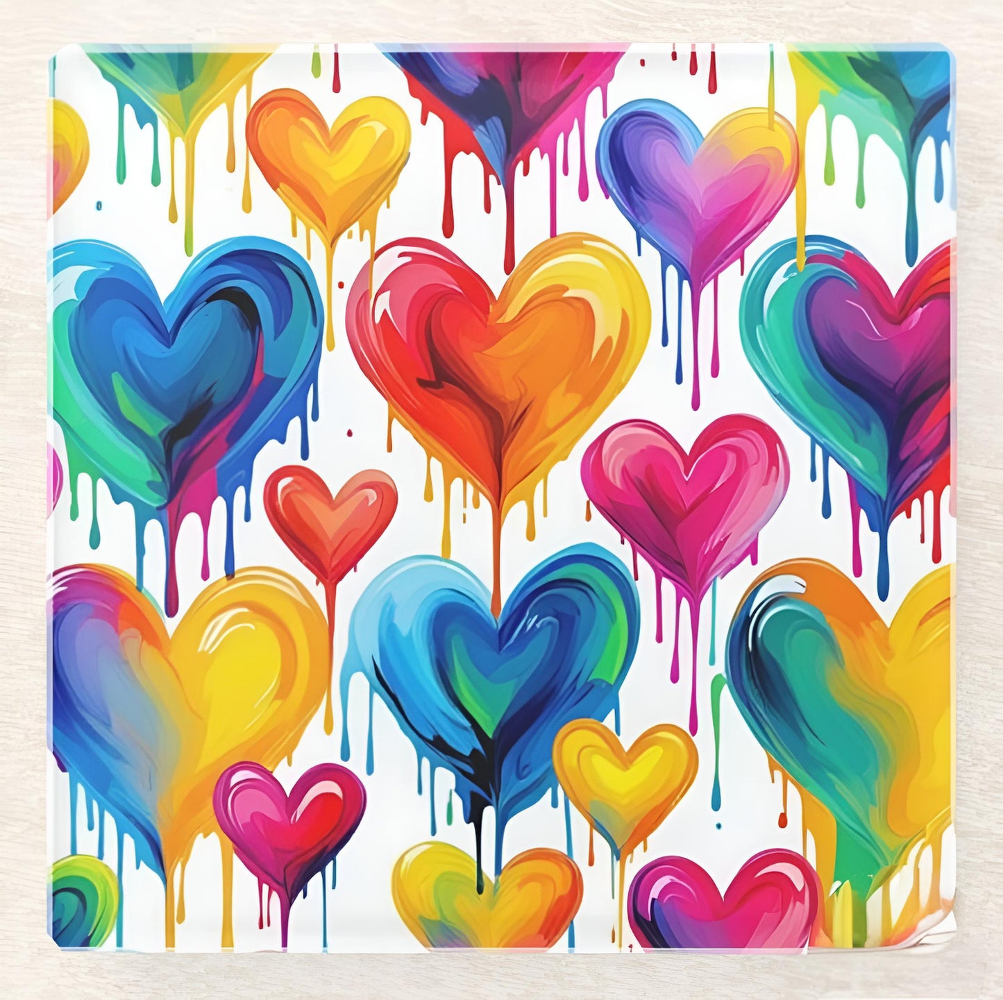 Heart Lover Glass Coaster Set