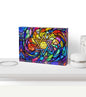 Star Of David Stained Glass Crystal Block