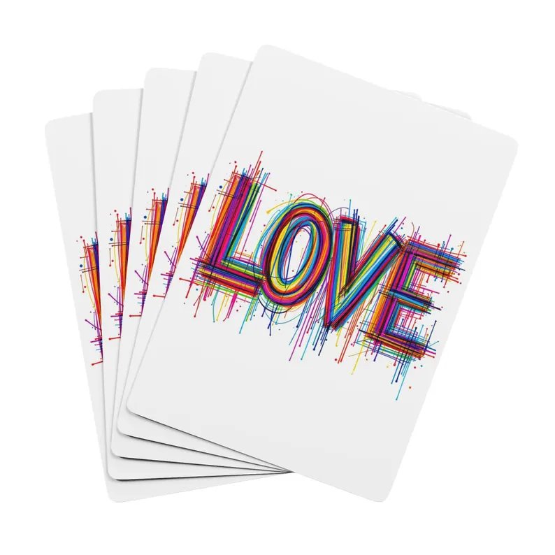 Abstract LOVE Art Playing Cards Canasta