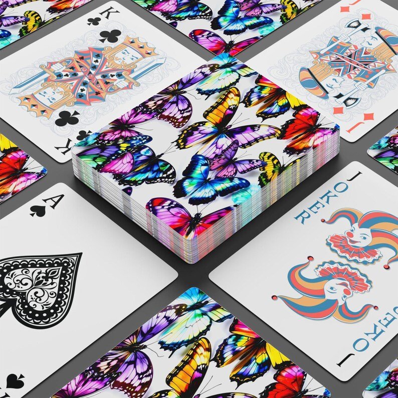 Colorful Butterfly Playing Cards Canasta