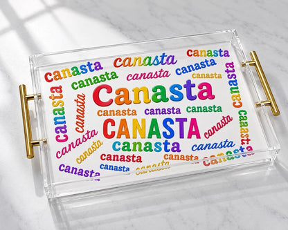 Canasta Lover Acrylic Tray