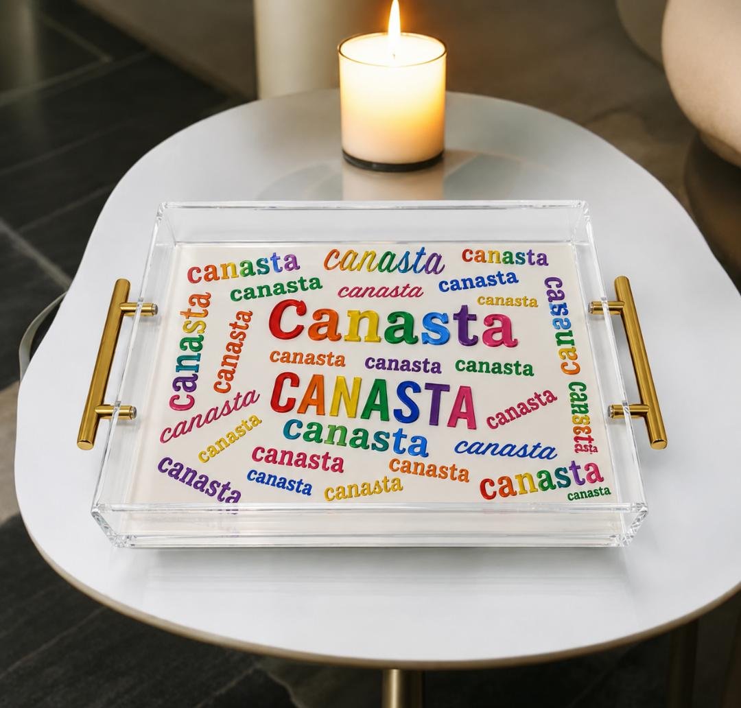 Canasta Lover Acrylic Tray