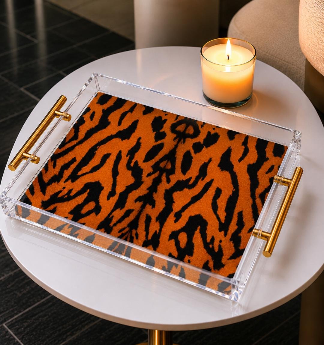 Animal Print Acrylic Tray