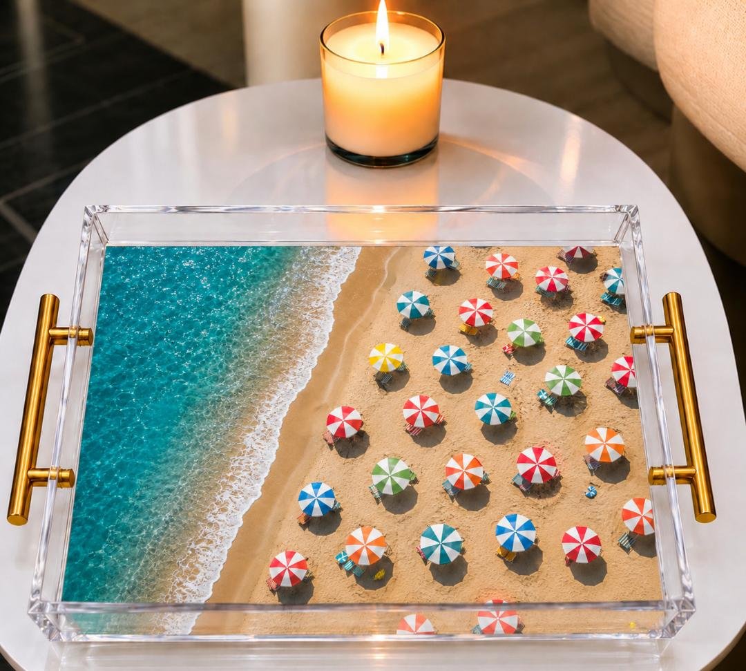 Beach Art Acrylic Tray