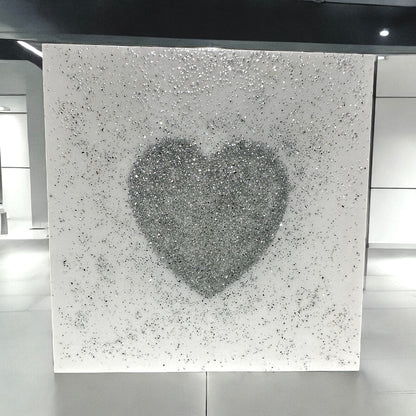 All The Love Crushed Glass Resin Wall Art