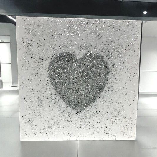 All The Love Crushed Glass Resin Wall Art