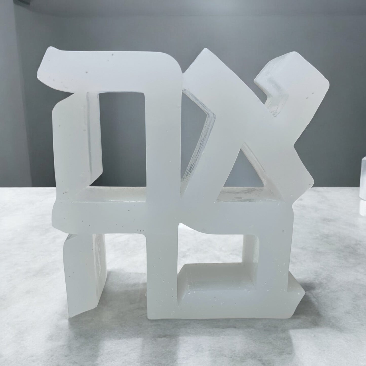 Ahava Love Resin Sculpture White