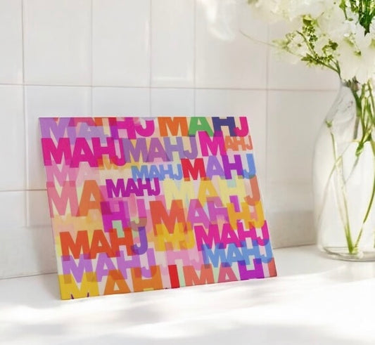 Abstract Mahjong cutting Board Charcuterie Board