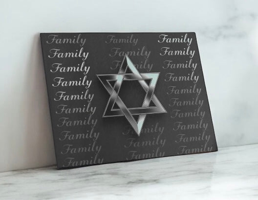 Star Of David Family Cutting Board Candle Board