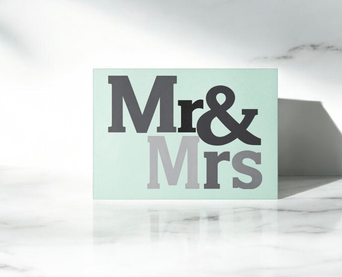 Mr and Mrs Engagement Wedding Gift Cutting Board