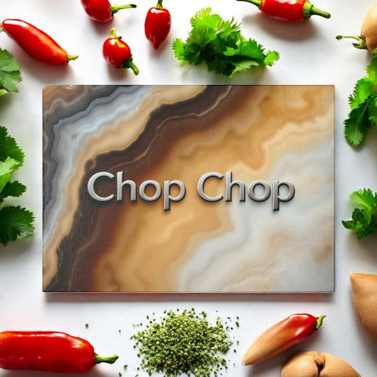 Chop Chop Agate  Bar Glass Cutting Charcuterie Board