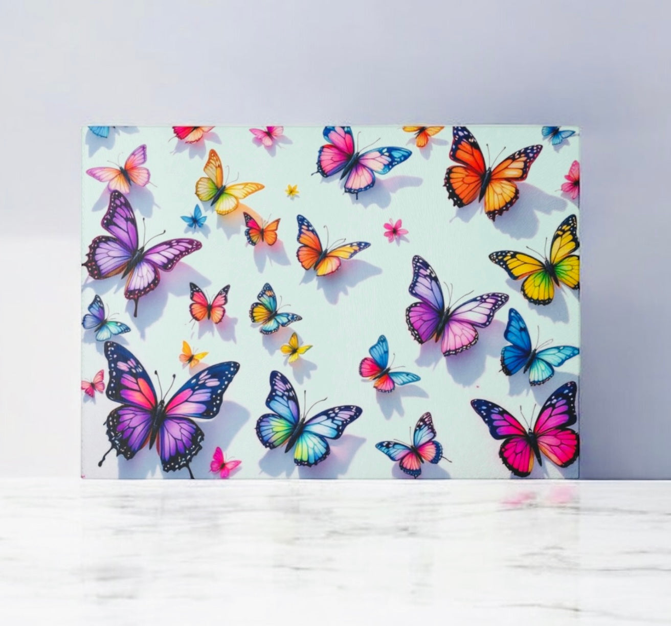 Summer Butterflies Cutting Board Serving Platter
