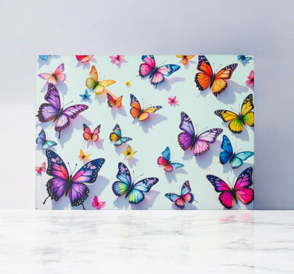 Summer Butterflies Cutting Board Serving Platter