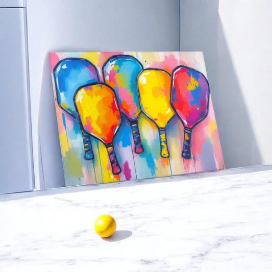 Pickleball Art Cutting Board Serving Platter