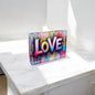 Graffiti LOVE Crystal Block Table Decor