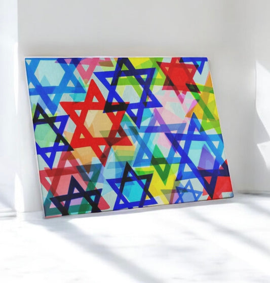 Star Of David Judaica Cutting Board Serving Platter