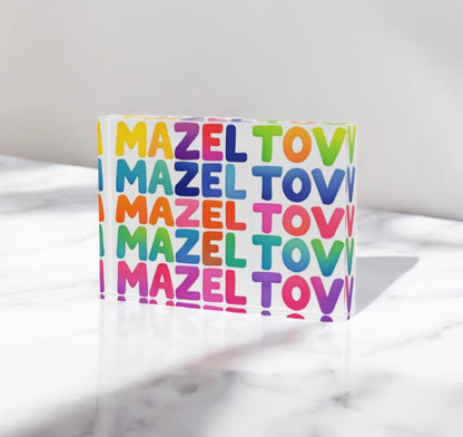 Mazel Tov Art Crystal Block Table Decor