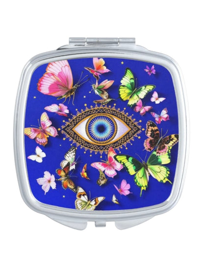 Evil Eye Butterfly Pocket Mirror