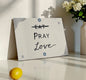 Yom Kippur Eat Pray Love Judaica Glass Cutting Board Serving Platter
