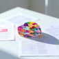 Colorful Hearts Heart Paperweight