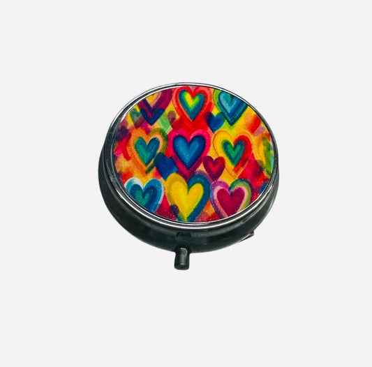 Modern Hearts Pill Case