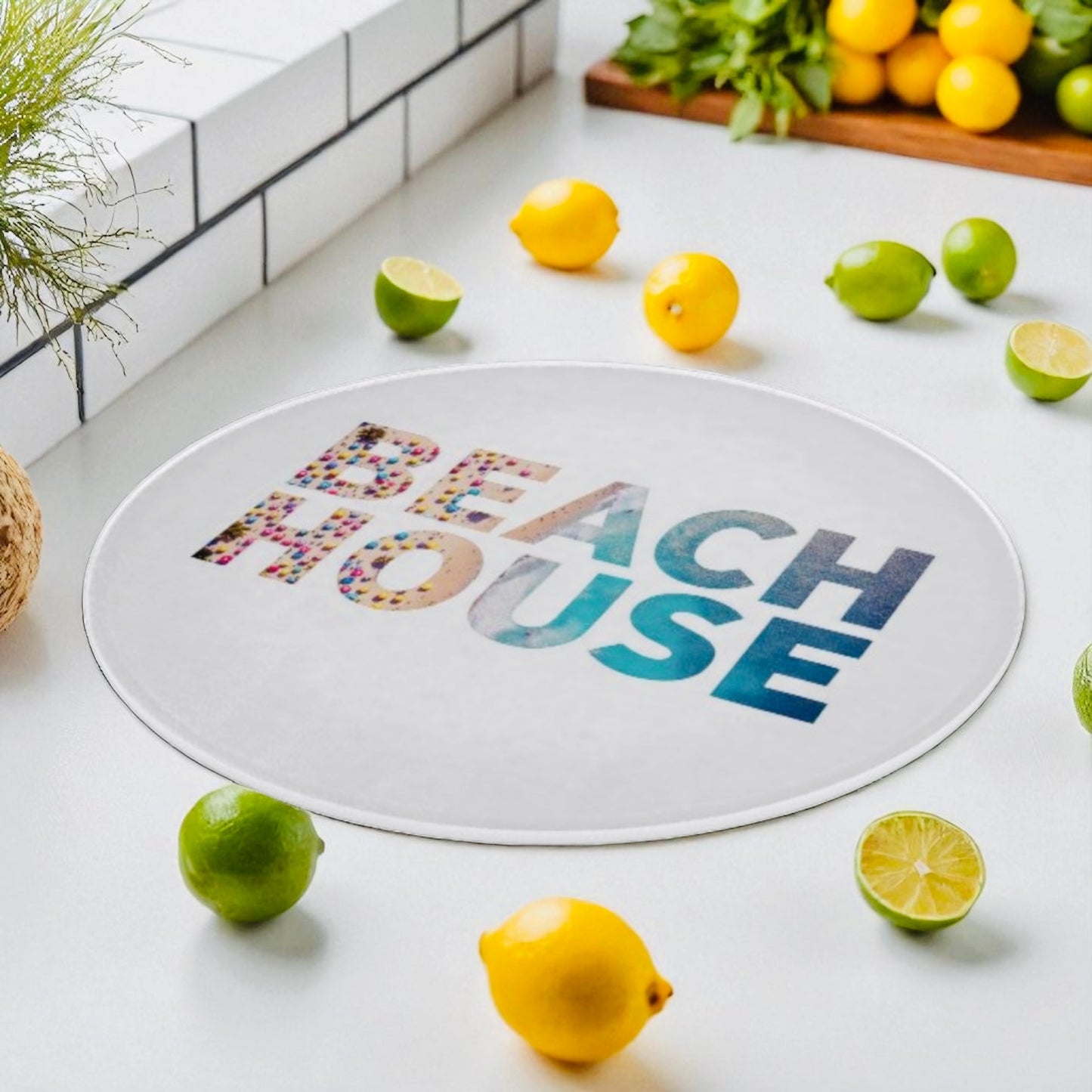 Beach House Beach Scene Cutting Board Serving Platter