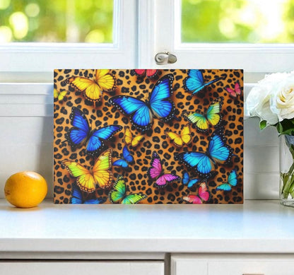 Animal Print Butterfly Cutting Board