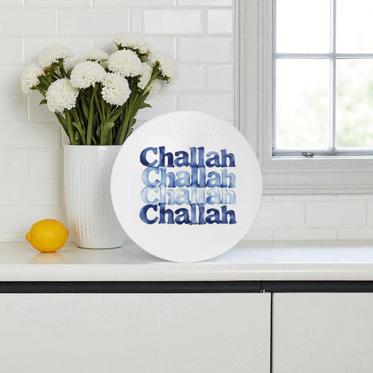 Challah Board Glass Cutting Board Serving Platter