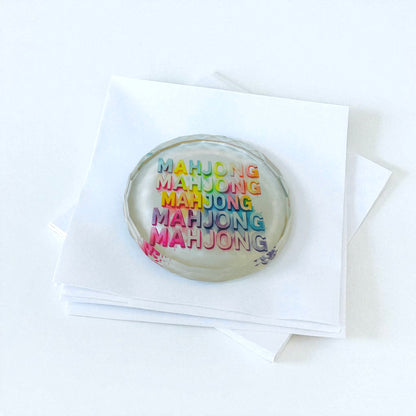 Mahjong Crystal Napkin Paperweight