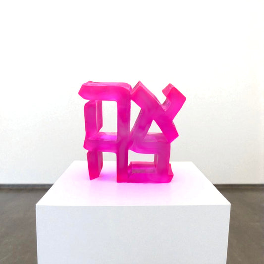 Ahava Large Pink Resin Sculpture