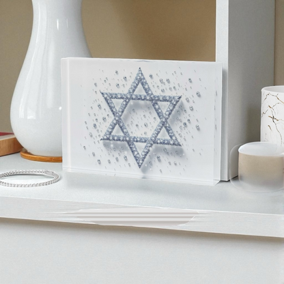 Diamond Star Of David Crystal Block