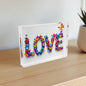 Love Butterfly Crystal Block